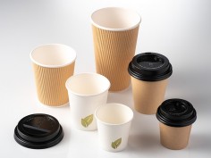 Vaso negro cartón corrugado... 2