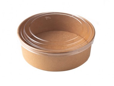 Ensaladera kraft con tapa 1100ml | Effimer