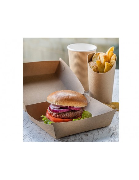 Caja hamburguesa kraft 10cm para smash | Effimer