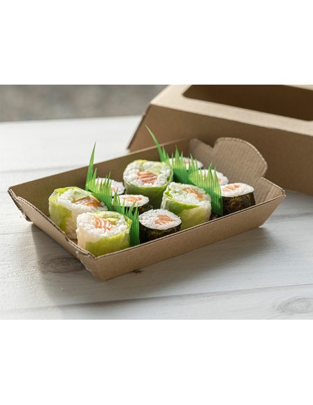 Bandeja kraft 17cm para bocadillos | Catering | Effimer