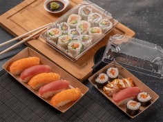 Caja sushi kraft 16cm, maki | Effimer 2