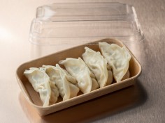 Bandeja de sushi kraft 16cm con tapa | Effimer 2