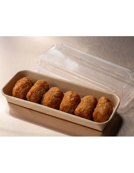 Bandeja de sushi kraft alargada 22cm | Effimer