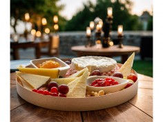 Plato de madera ø250x25 mm 2