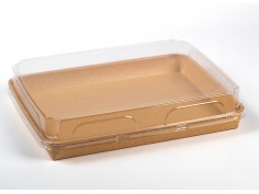 Tapa PET para bandeja kraft 290x220mm | Effimer 2