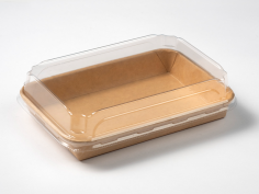 Bandeja de sushi kraft familiar 22cm | Effimer