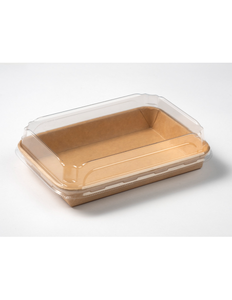 Tapa kraft transparente para envase | Catering | Effimer
