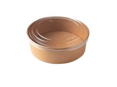 Ensaladera kraft grande transparente | Delivery | Effimer