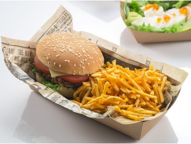 Food Truck Bio Tray carton grande | Burger | Effimer