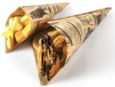 Cono papel News Food | Burger | Effimer