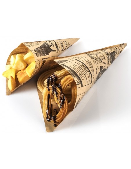 Cono papel News Food | Burger | Effimer