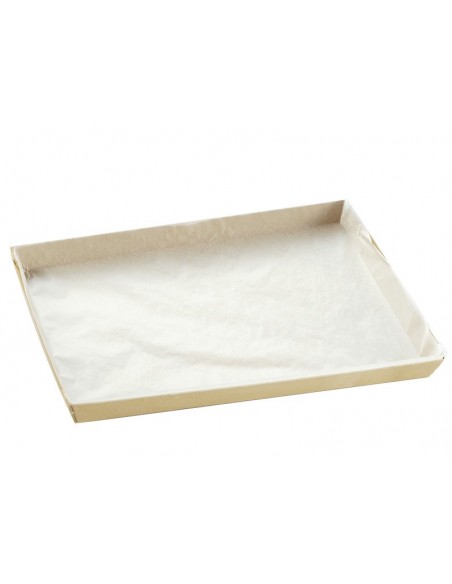 Bandeja de madera con papel para presentación | Effimer