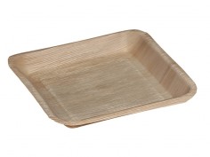 Plato hoja de palma cuadrado 25cm | Catering | Effimer