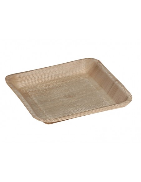 Plato hoja de palma cuadrado 25cm | Catering | Effimer