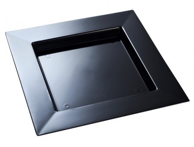 Plato negro Effimer 16cm | Catering | Effimer