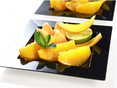 Plato negro Effimer 16cm | Catering | Effimer