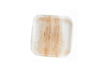 Plato hoja de palma cuadrado 20cm | Catering | Effimer