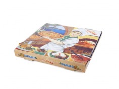 Caja de pizza kraft 40cm familiar | Effimer
