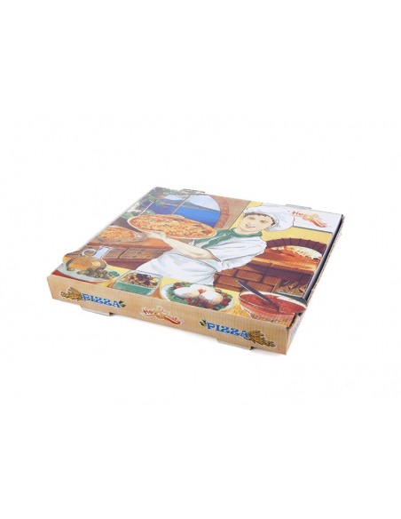 Caja de pizza kraft 26cm | Effimer