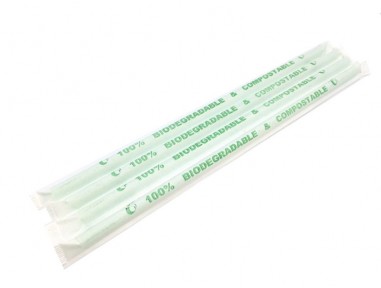 Pajita PLA compostable verde | Bebidas | Effimer