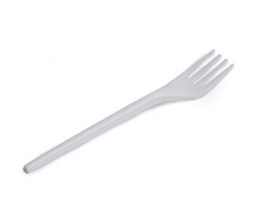 Tenedor PLA compostable blanco | Catering | Effimer