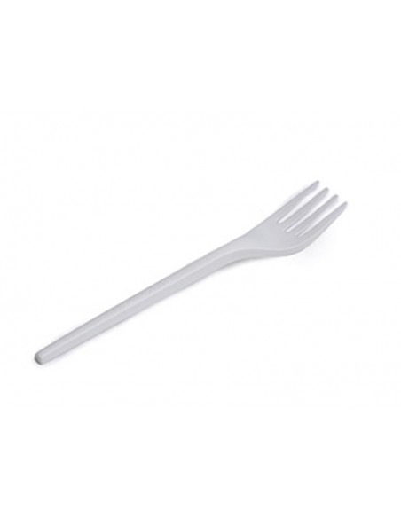 Tenedor PLA compostable blanco | Catering | Effimer