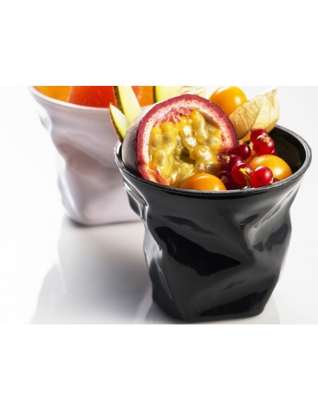 Vasito de postre rizado negro 80ml | Effimer