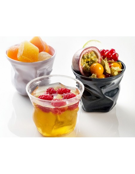 Vasito de postre rizado negro 80ml | Effimer