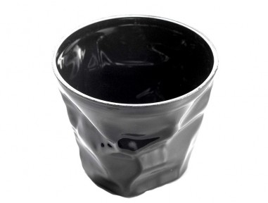 Vasito de postre rizado negro 80ml | Effimer