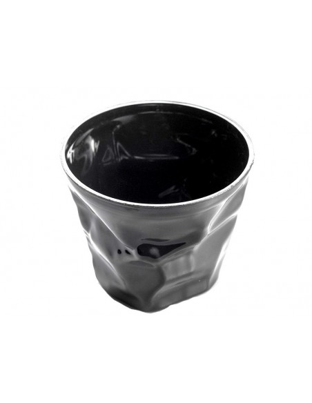 Vasito de postre rizado negro 80ml | Effimer