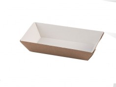 Bandeja kraft blanca 145x80mm | Effimer