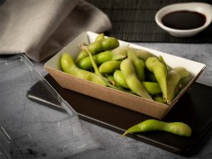 Bandeja kraft blanca 145x80mm | Effimer 2