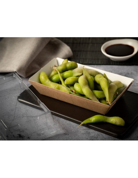 Bandeja kraft blanca 145x80mm | Effimer
