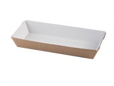 Bandeja kraft blanca 210x90mm | Effimer