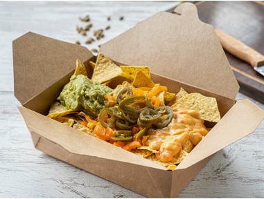 Bowl poke kraft 45oz con cierre | Effimer