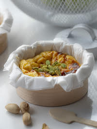 Aro de madera con papel horneable para cheesecake, apto para horno, microondas y congelador